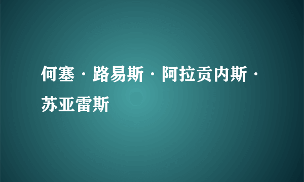 何塞·路易斯·阿拉贡内斯·苏亚雷斯