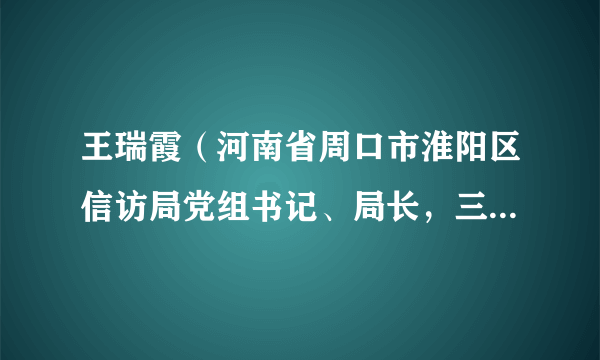 王瑞霞（河南省周口市淮阳区信访局党组书记、局长，三级调研员）