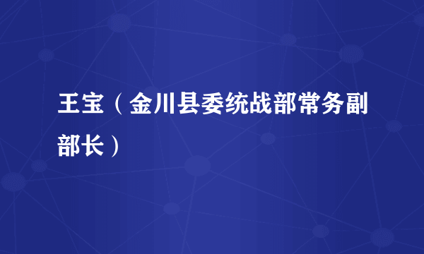 王宝（金川县委统战部常务副部长）