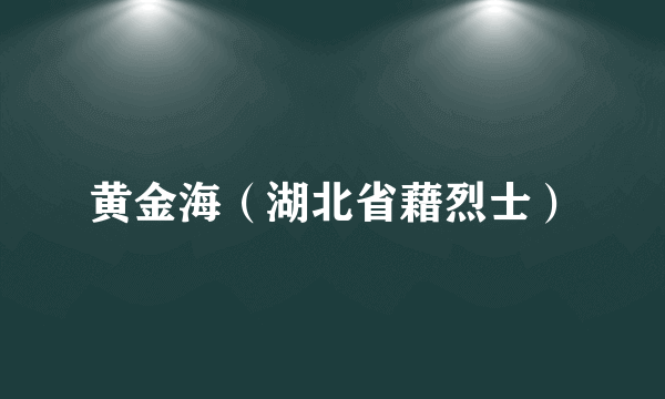 黄金海（湖北省藉烈士）