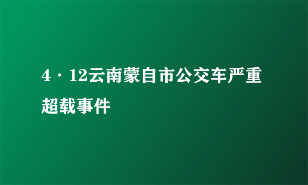 4·12云南蒙自市公交车严重超载事件