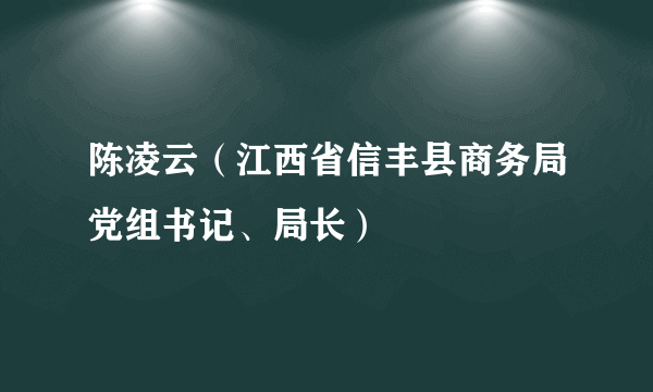 陈凌云（江西省信丰县商务局党组书记、局长）