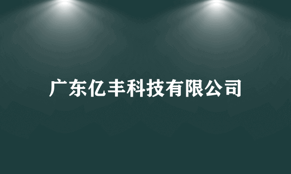 广东亿丰科技有限公司