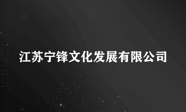 江苏宁锋文化发展有限公司