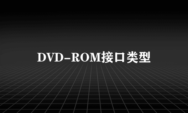 DVD-ROM接口类型