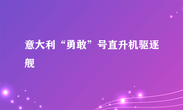 意大利“勇敢”号直升机驱逐舰