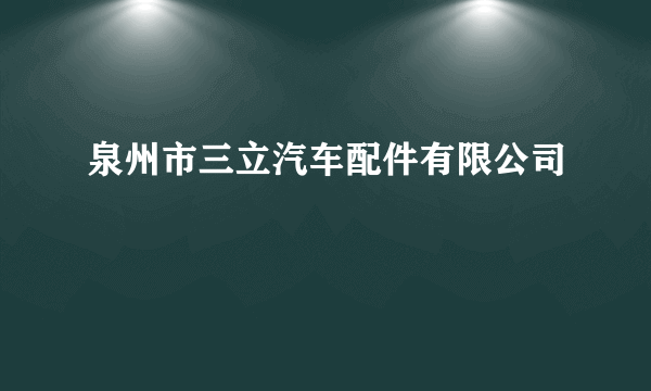 泉州市三立汽车配件有限公司