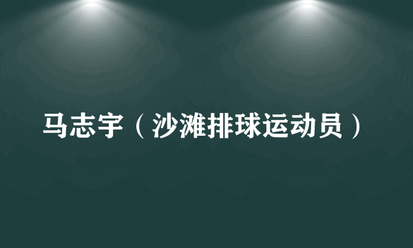 马志宇（沙滩排球运动员）