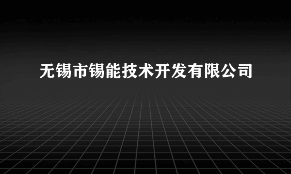 无锡市锡能技术开发有限公司