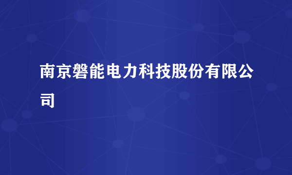 南京磐能电力科技股份有限公司