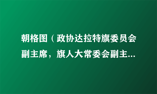 朝格图（政协达拉特旗委员会副主席，旗人大常委会副主任提名人选）