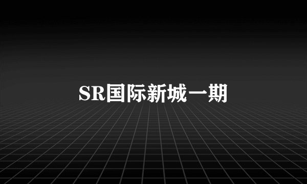 SR国际新城一期