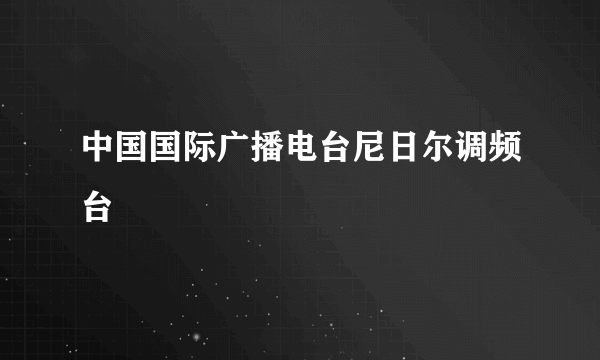 中国国际广播电台尼日尔调频台