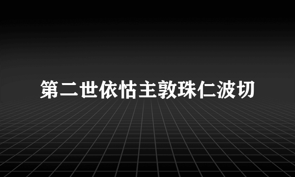 第二世依怙主敦珠仁波切