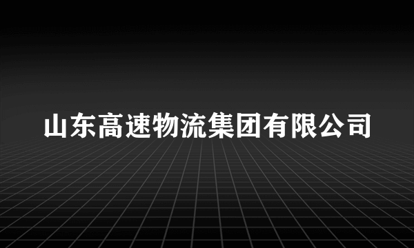 山东高速物流集团有限公司