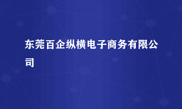 东莞百企纵横电子商务有限公司