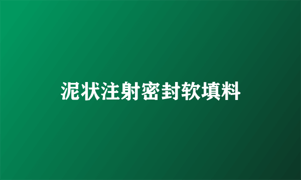 泥状注射密封软填料