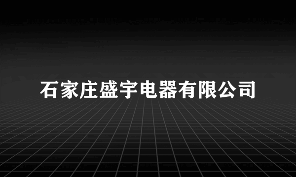 石家庄盛宇电器有限公司