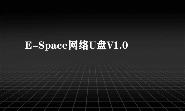 E-Space网络U盘V1.0