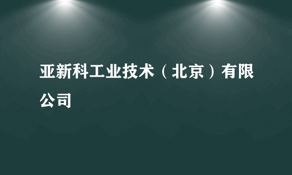 亚新科工业技术（北京）有限公司