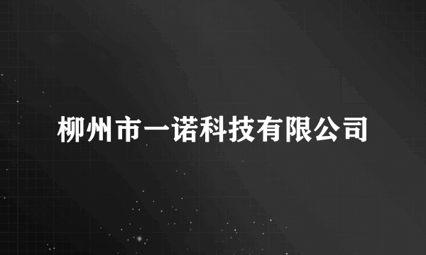 柳州市一诺科技有限公司