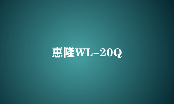 惠隆WL-20Q