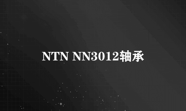 NTN NN3012轴承