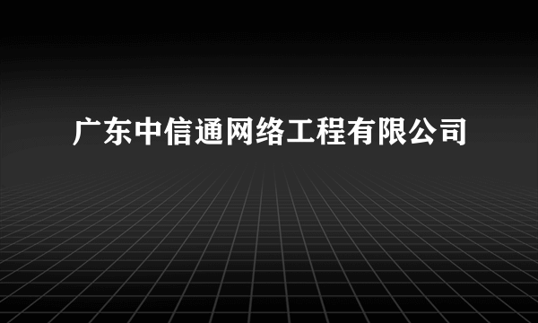 广东中信通网络工程有限公司