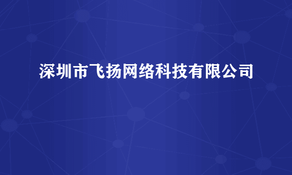 深圳市飞扬网络科技有限公司