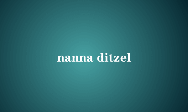 nanna ditzel