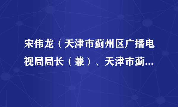 宋伟龙（天津市蓟州区广播电视局局长（兼）、天津市蓟州区文物局局长（兼））