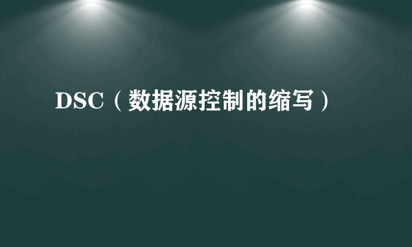 DSC（数据源控制的缩写）