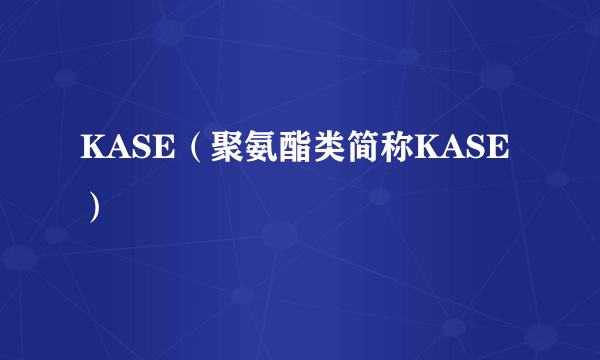 KASE（聚氨酯类简称KASE）