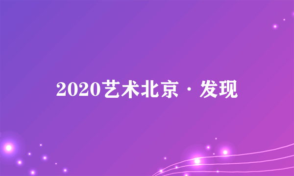 2020艺术北京·发现