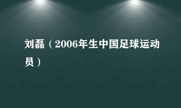 刘磊（2006年生中国足球运动员）