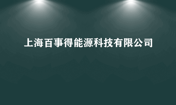 上海百事得能源科技有限公司