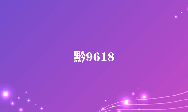 黔9618