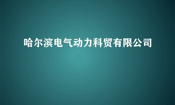 哈尔滨电气动力科贸有限公司