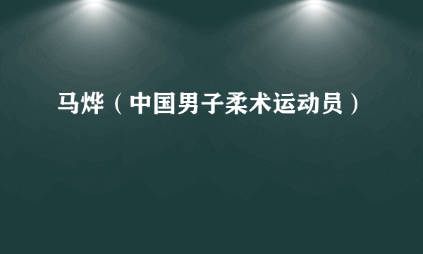 马烨（中国男子柔术运动员）