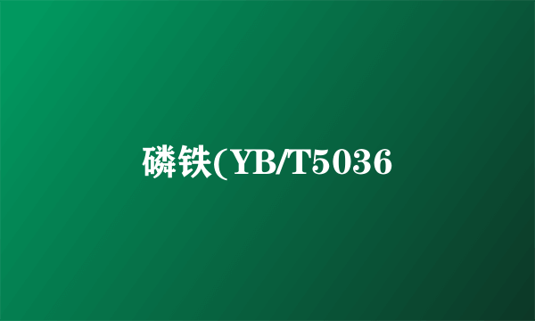 磷铁(YB/T5036