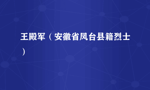 王殿军（安徽省凤台县籍烈士）