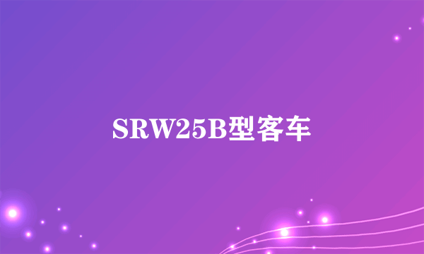 SRW25B型客车