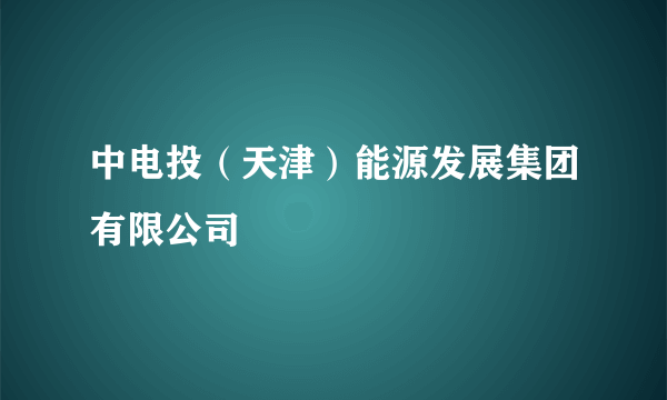 中电投（天津）能源发展集团有限公司