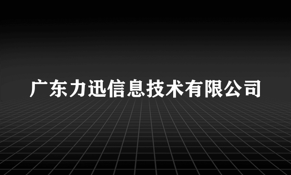 广东力迅信息技术有限公司