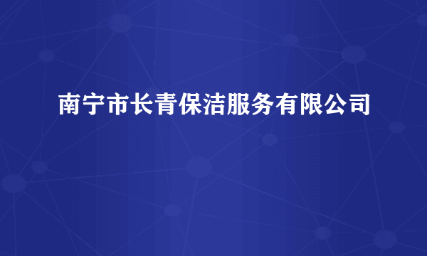 南宁市长青保洁服务有限公司