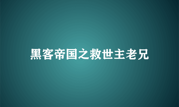 黑客帝国之救世主老兄