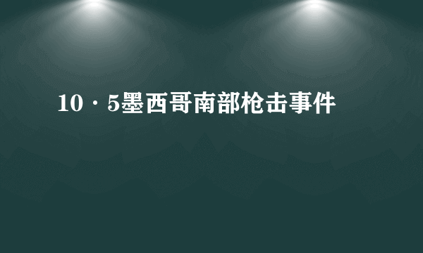 10·5墨西哥南部枪击事件