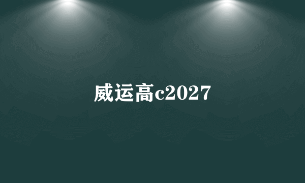 威运高c2027