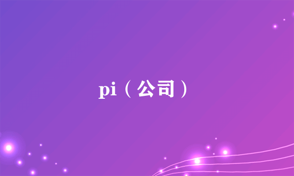 pi（公司）