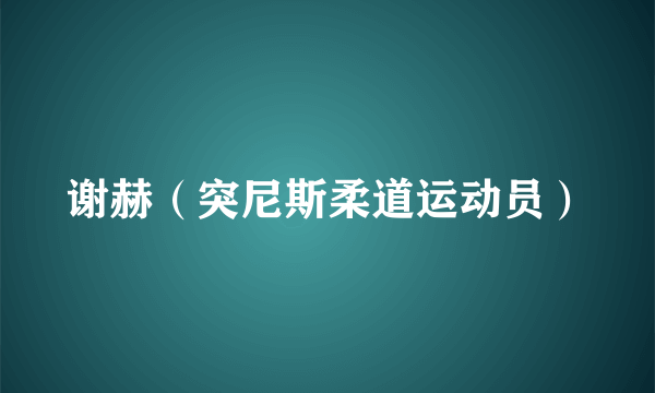 谢赫（突尼斯柔道运动员）